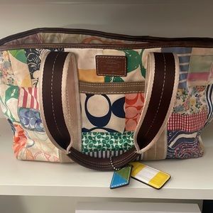 Coach patchwork tote